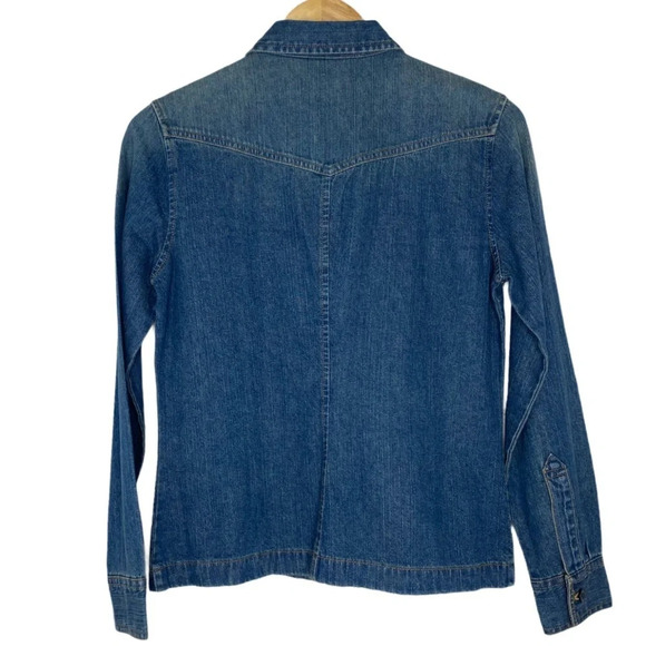 Levi's Essential Western Vintage Y2K Shirt Jacket Shacket Small PETITE - Picture 9 of 11